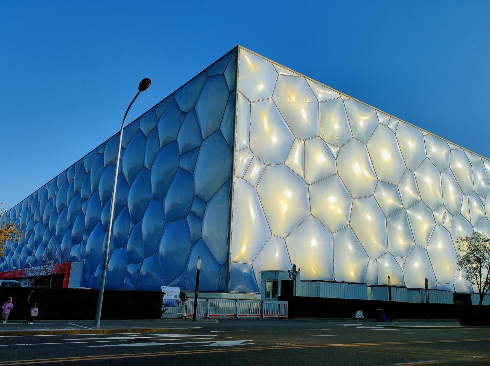 【场馆】水立方 说实话,甭说进过水立方参观观赛,我之前都没有特别近