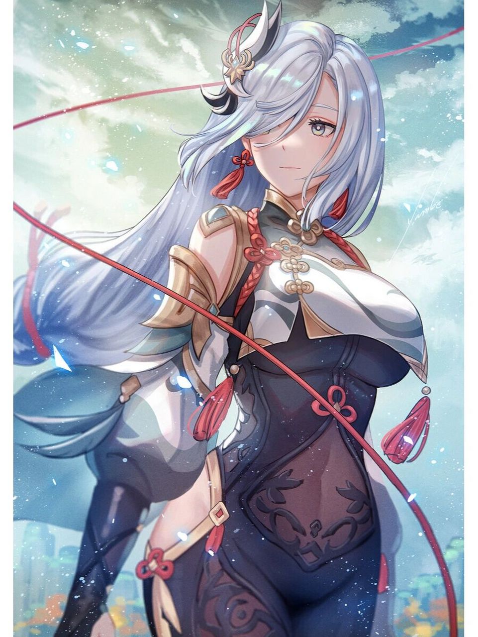 二次元美图|《原神》申鹤                  高清无水印原图获取方式