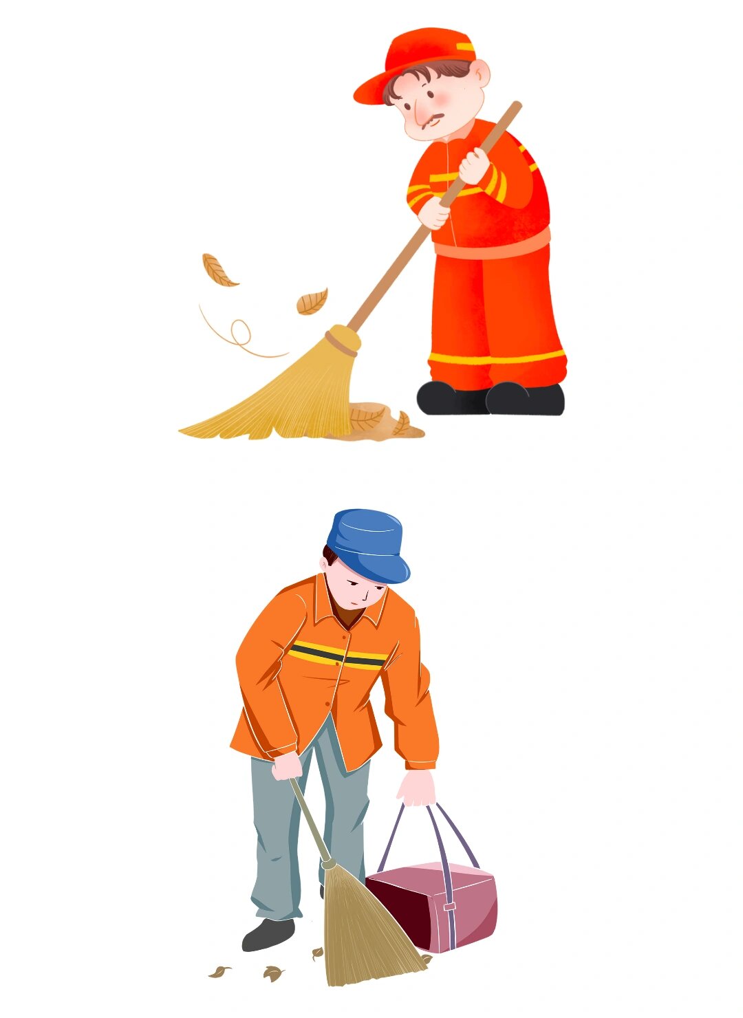 99【环卫工人免抠】免抠素材分享 99分享一组环卫工人免抠元素