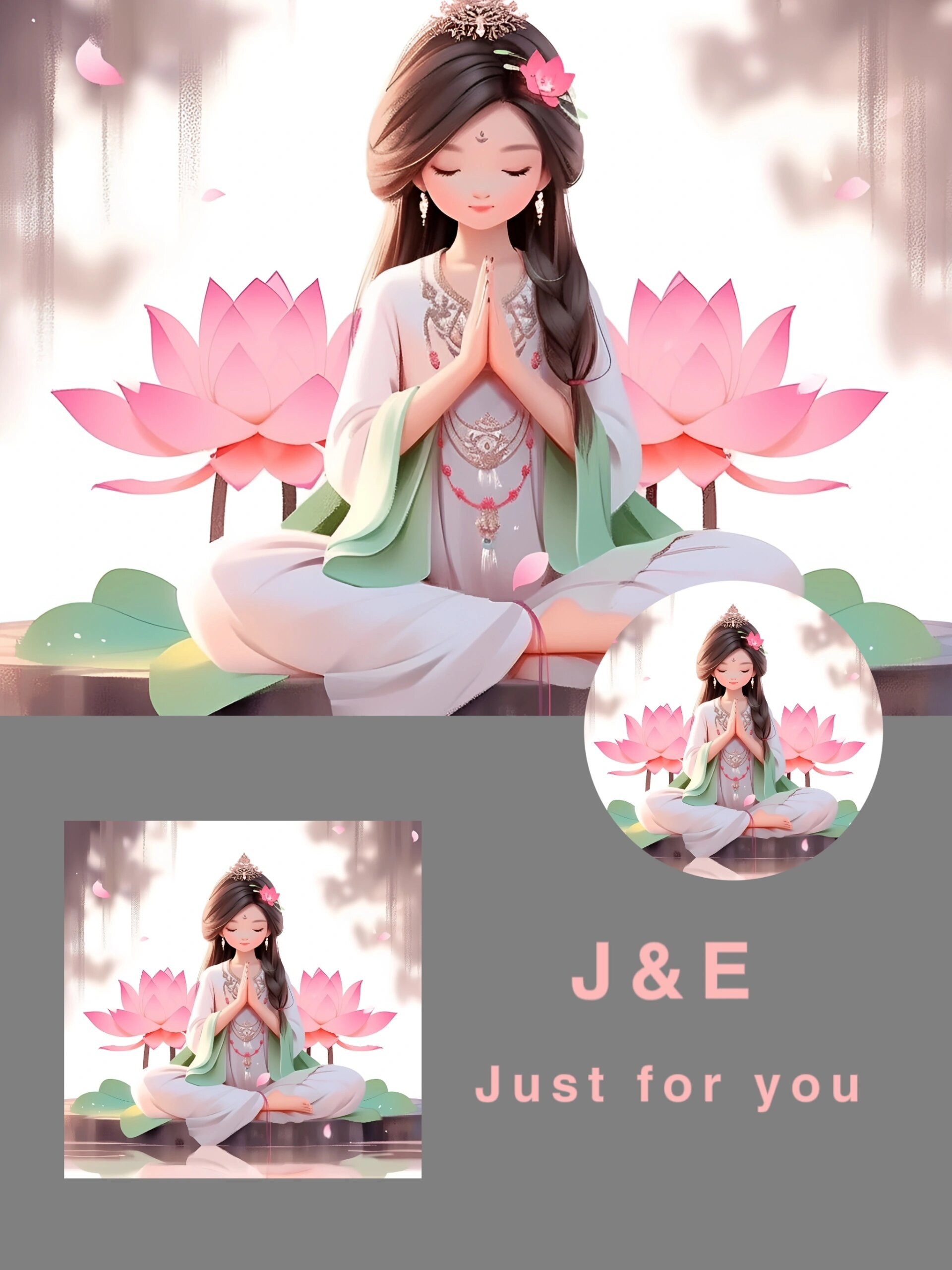 国风|古风|禅风94佛系女生头像壁纸背景图