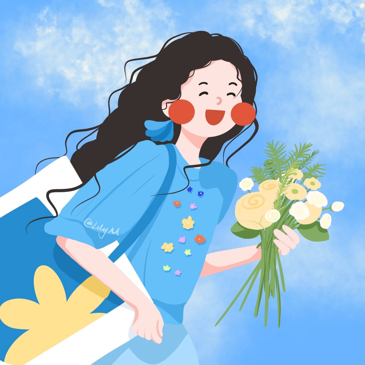 女生头像|夏日清凉长发女孩 女孩子应该是快乐的 读书,运动,旅游 在