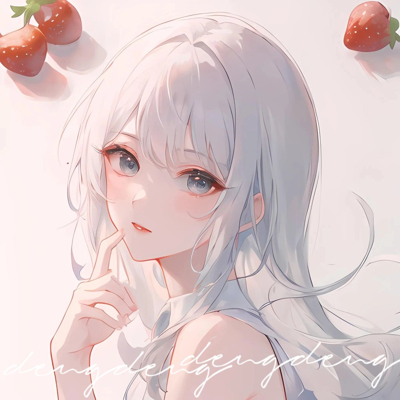 莓有烦恼,开心就好|动漫可爱女生头像