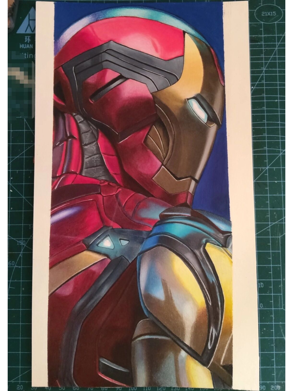 钢铁侠手绘 给男朋友画滴钢铁侠