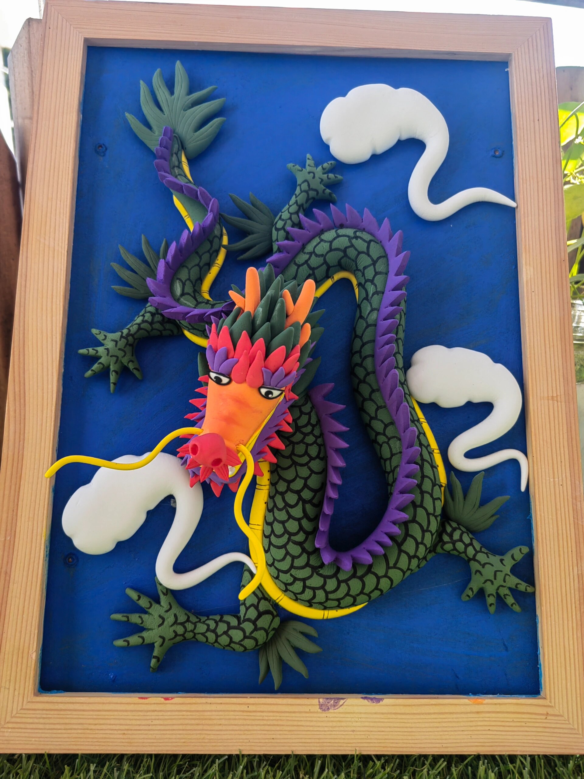 粘土相框画—龙