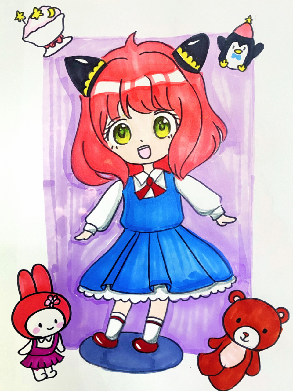 动漫女生 课件名称:《三头身女生人物》 适合年龄:7-9岁 课件素材