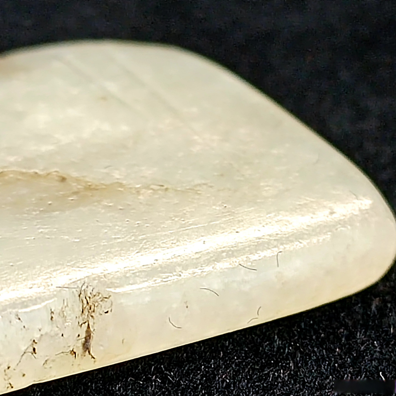 太润了,简直用手抓不住!红山文化玉斧型佩!