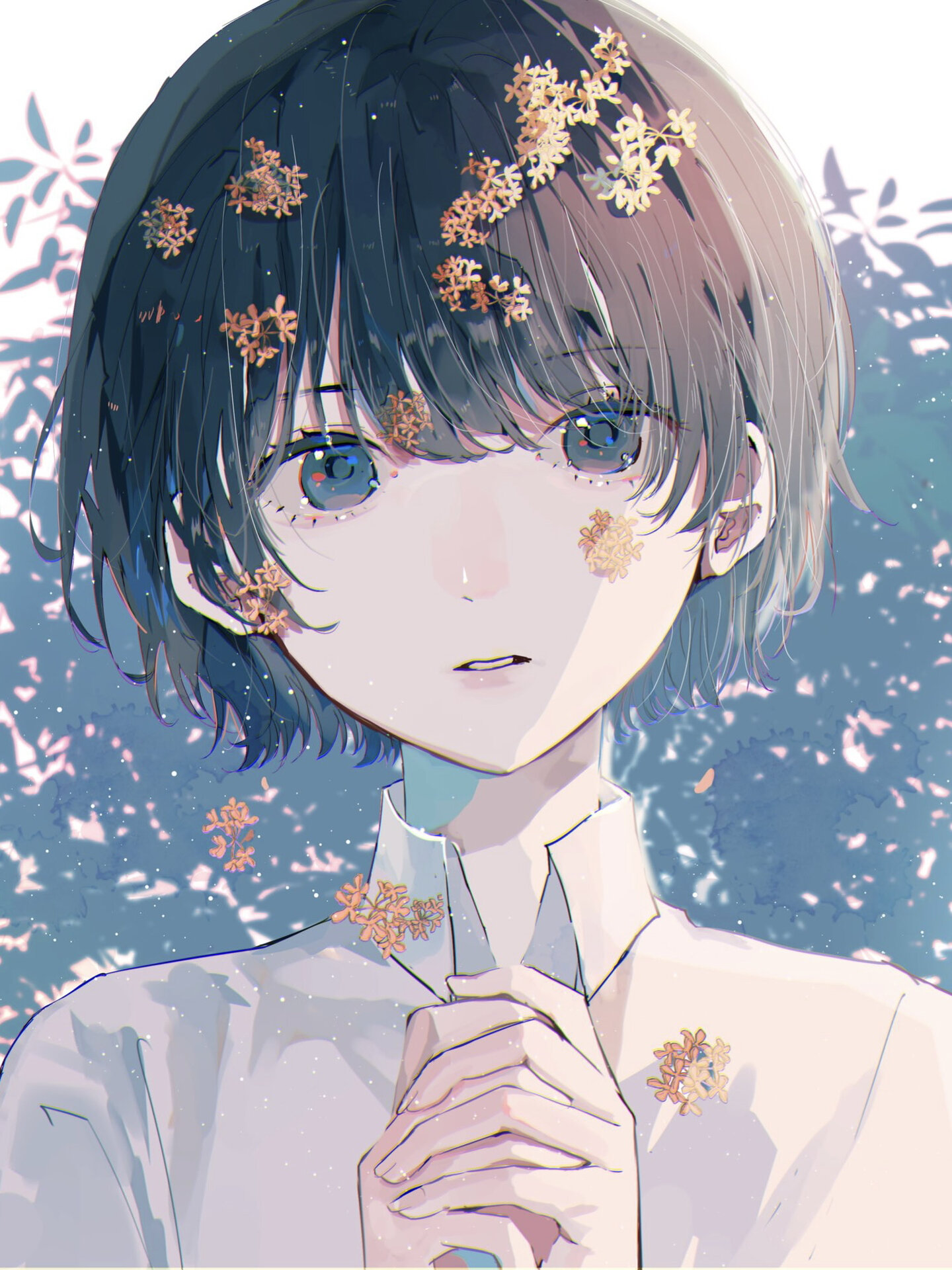 击中心脏的蓝色系💙清透唯美的二次元插画 hello~各位小伙伴们,今天