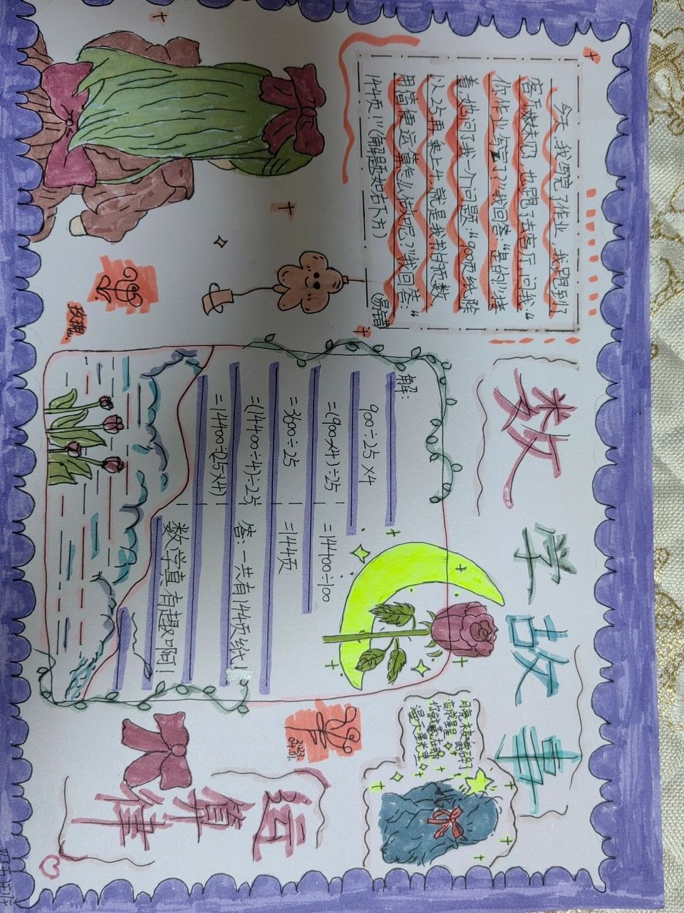 四年级下册手抄报 第三单元运算律