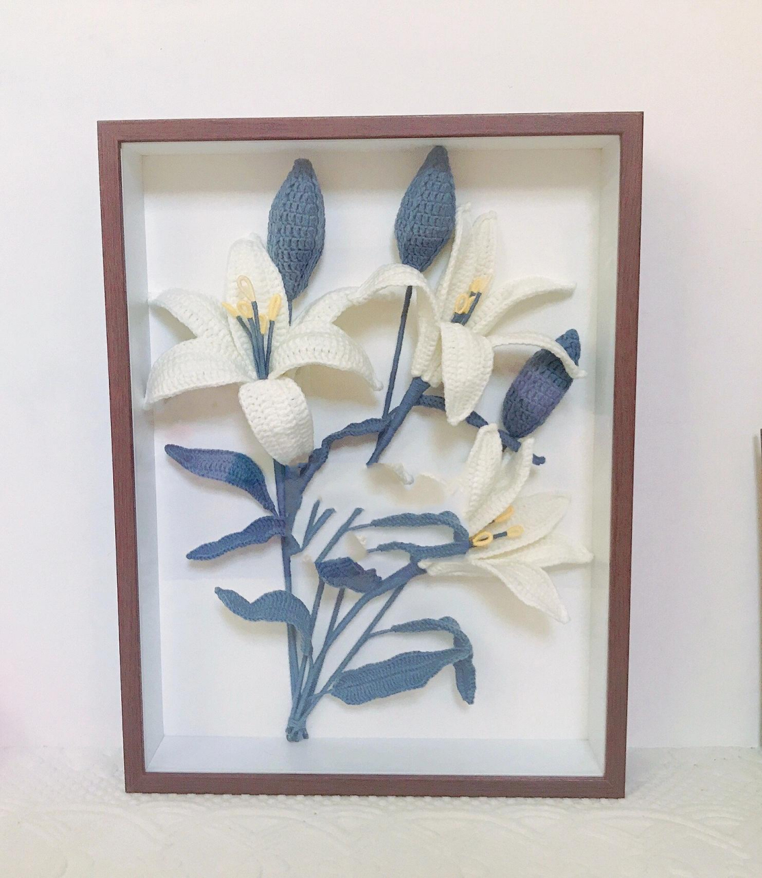 送朋友的新婚礼物,百合花【附图解】 00:牛奶棉 01:可钩5号 97