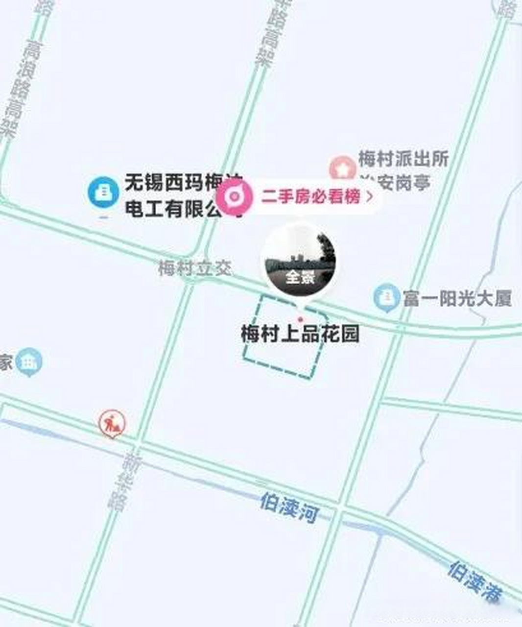 梅村街道的上品家园位于新友路与金城东路交叉