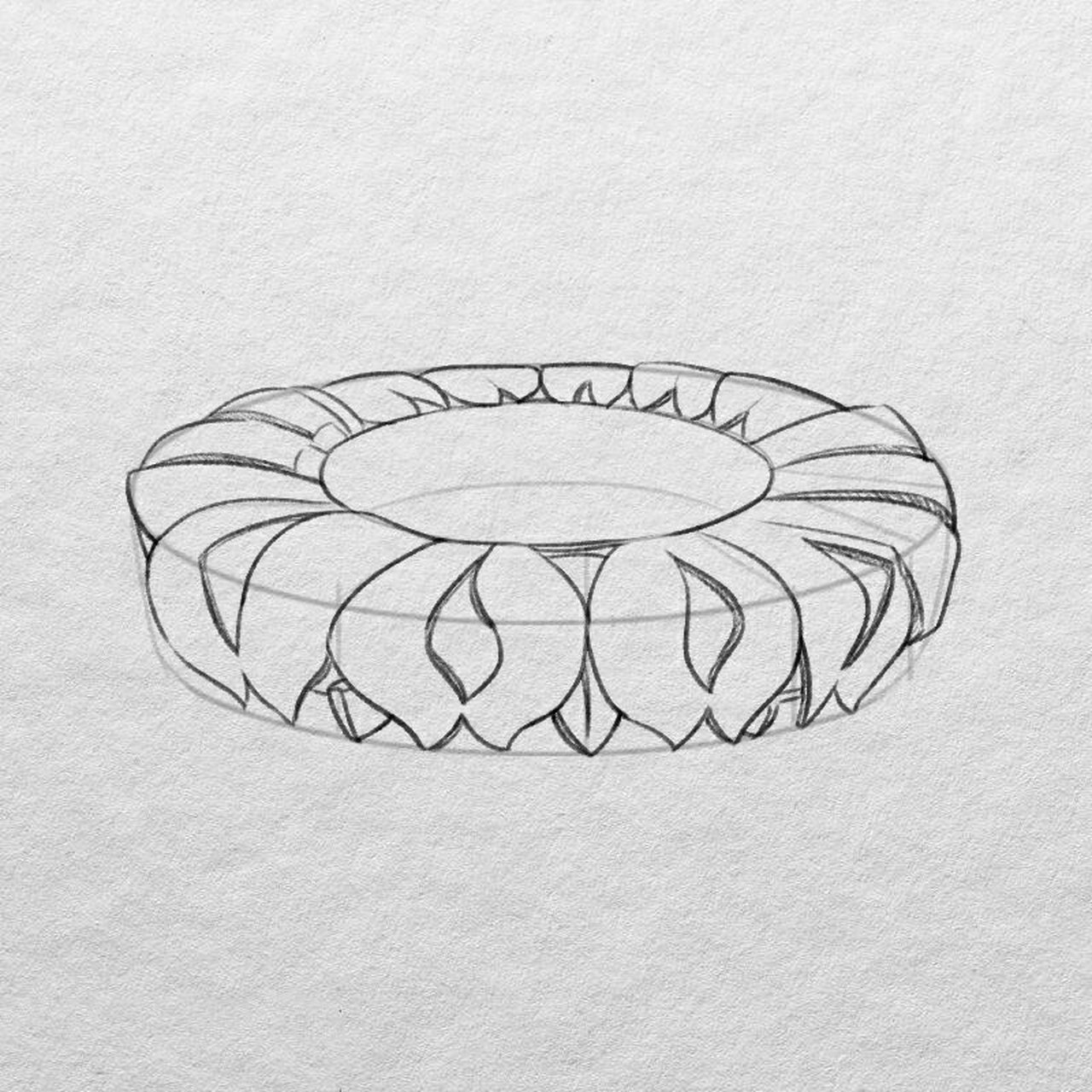 简笔画教程-杭州亚运会大莲花 杭州亚运会场馆的俯视图～后续会出一个