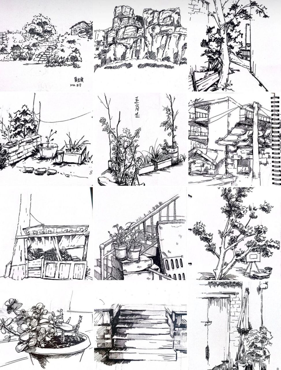 太行山风景速写   太行山风景速写,可是为什么只能发9张.写生第三天.