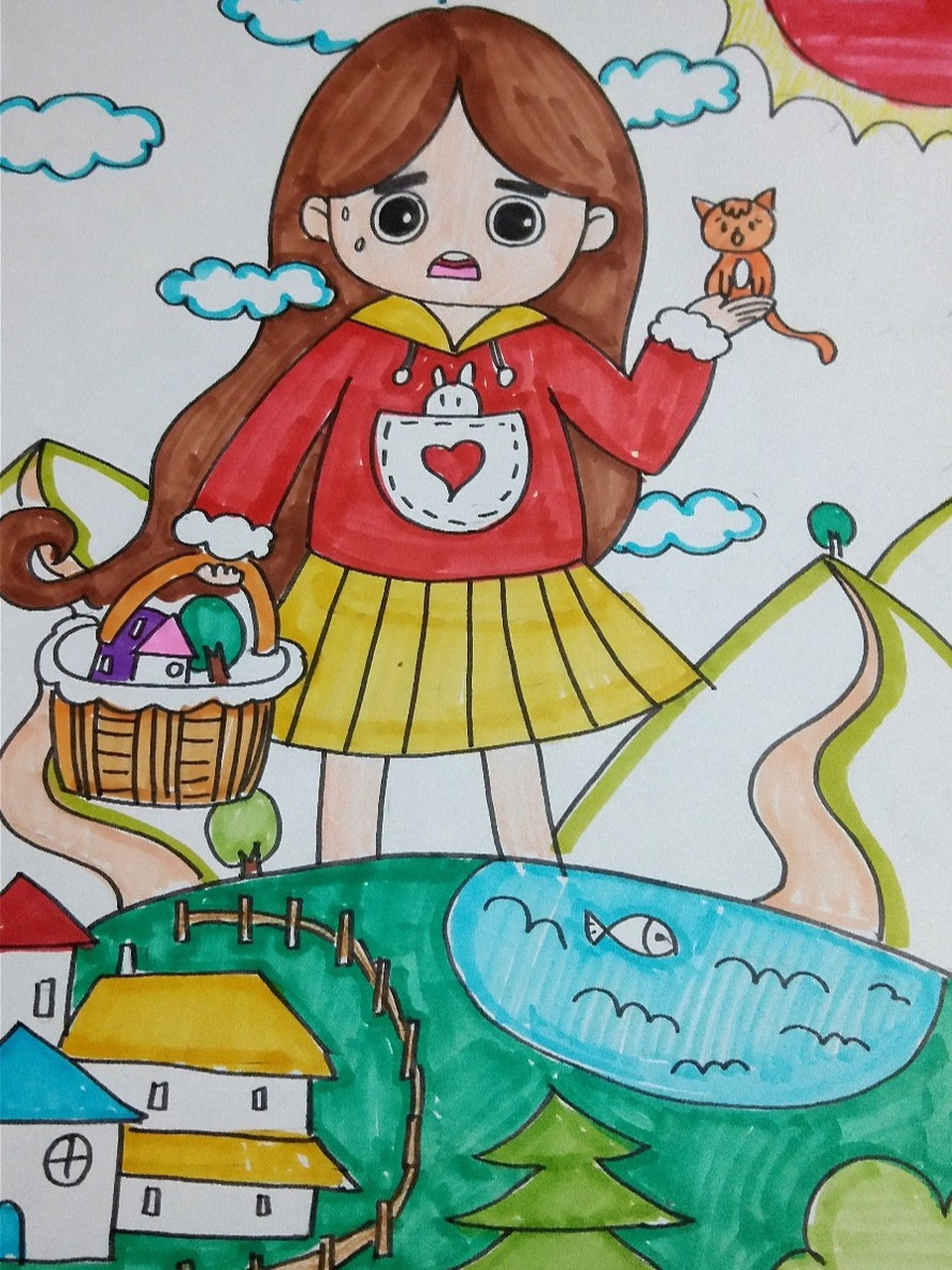 巨人儿童画 临摹修改,简单课效自留.