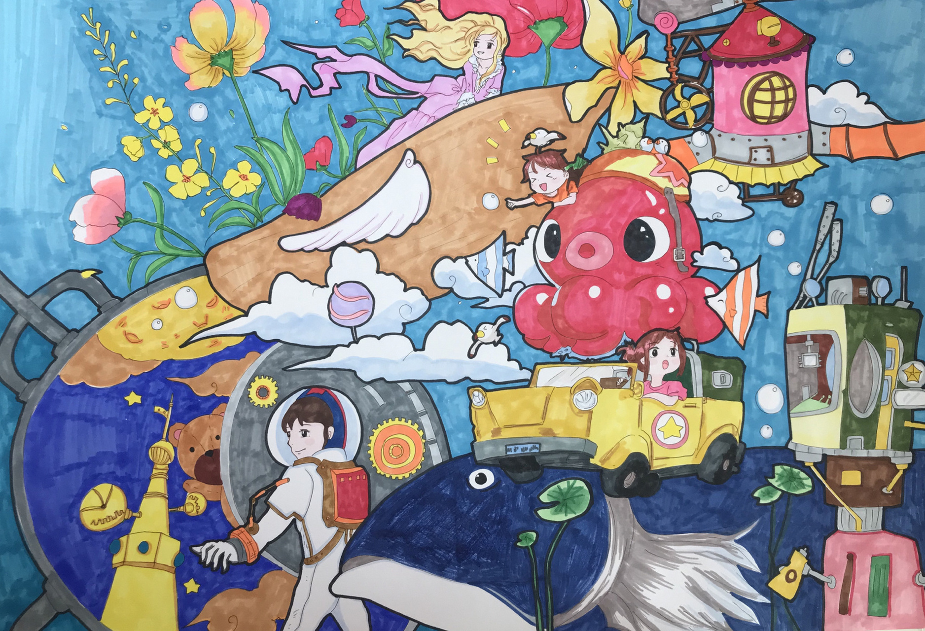 未来与梦想主题绘画 未来与梦想主题绘画