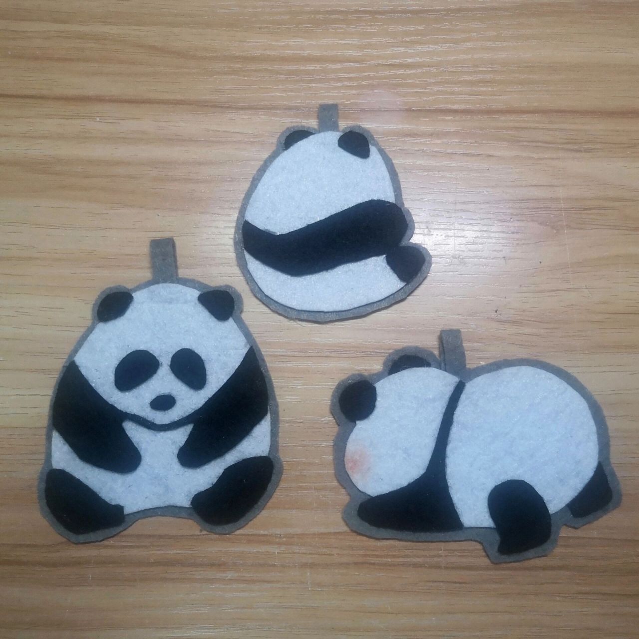 大熊猫不织布挂件 图片素材