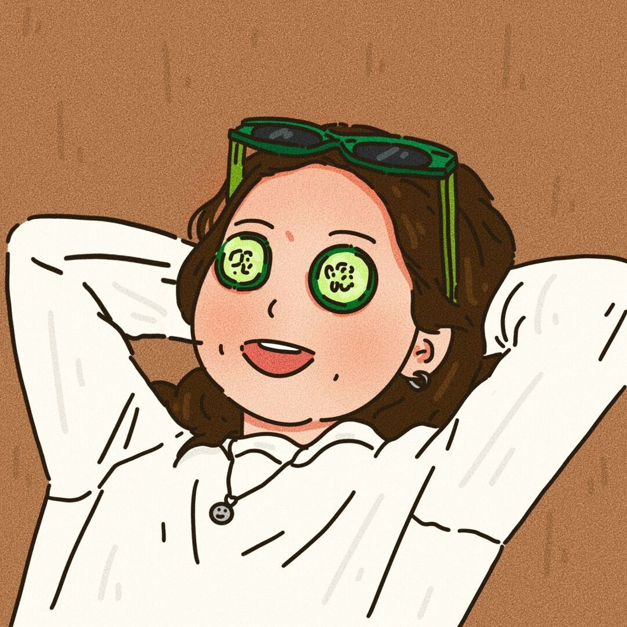 可爱头像/96//播放夏日短片 夏天来啦!要开始敷黄瓜咯!