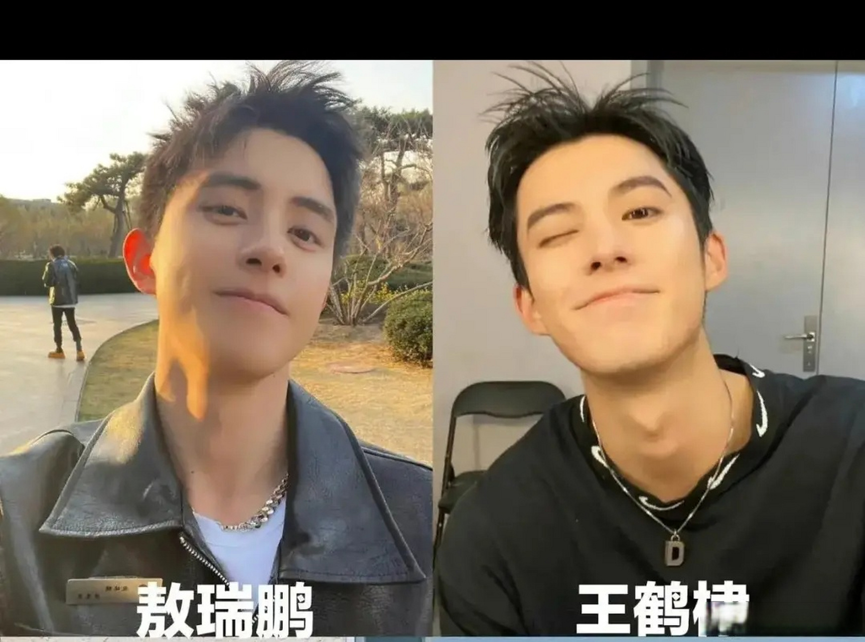 有网友说王鹤棣和敖瑞鹏撞脸了,你们觉得像吗?