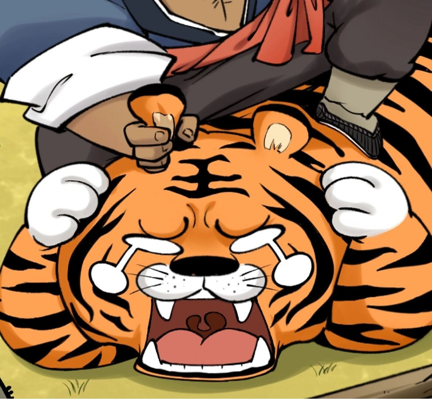 几年前给前面得到画的一张插图封面 #我是原创插画师# #武松打虎