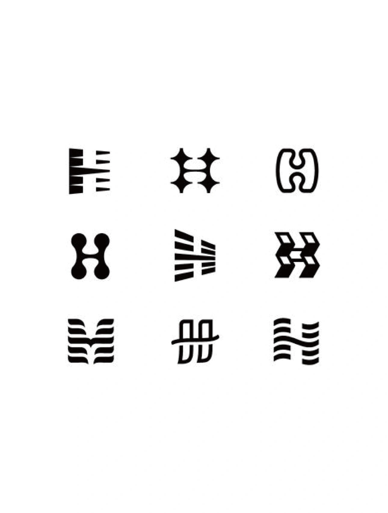 logo设计|字母"h"的百种logo变形