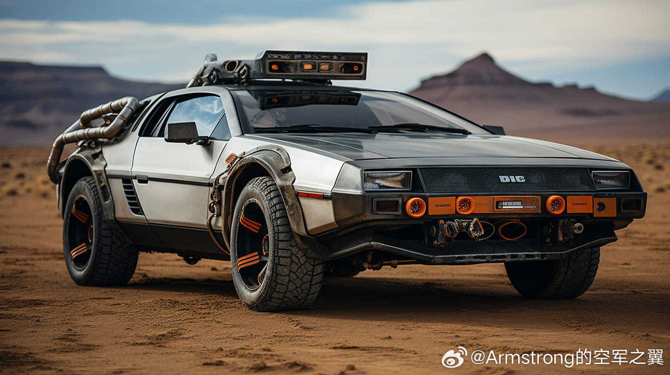 mj ai:《回到未来》dmc-12越野车,作者semion berkovitch