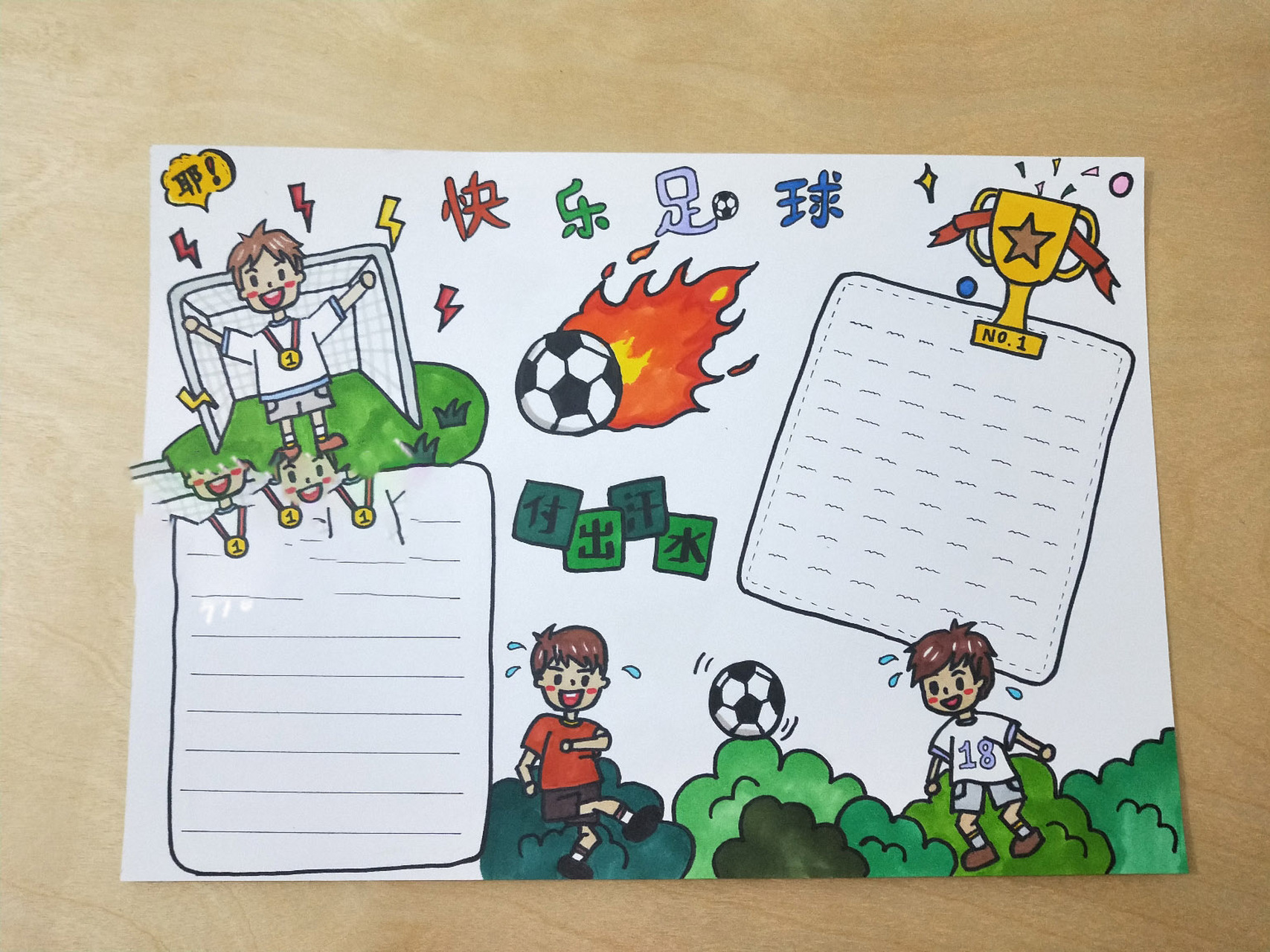 足球手抄报 足球运动手抄报超级简单!