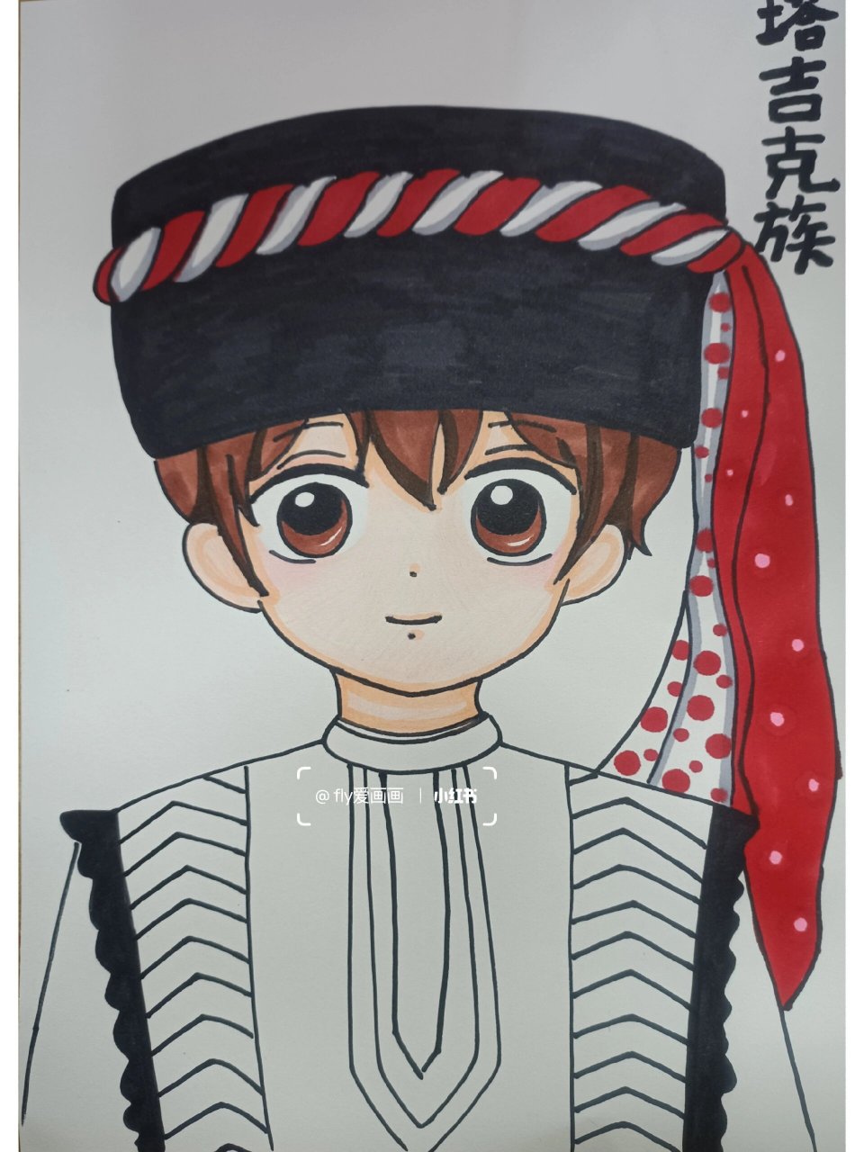 创意美术《塔吉克族动漫人物》