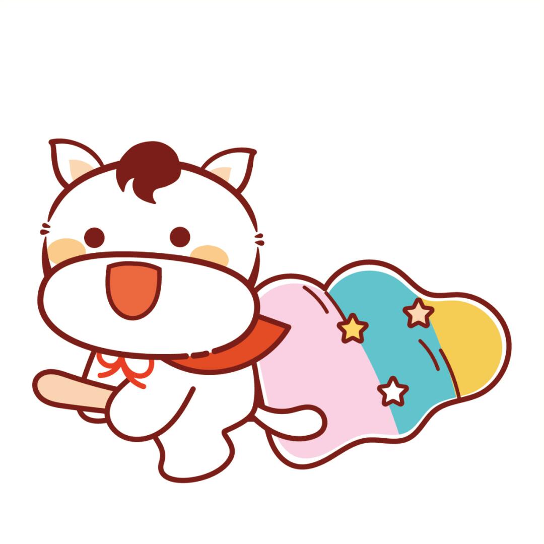 小萌马来啦~ 卡通可爱插画,原创设计超有范!