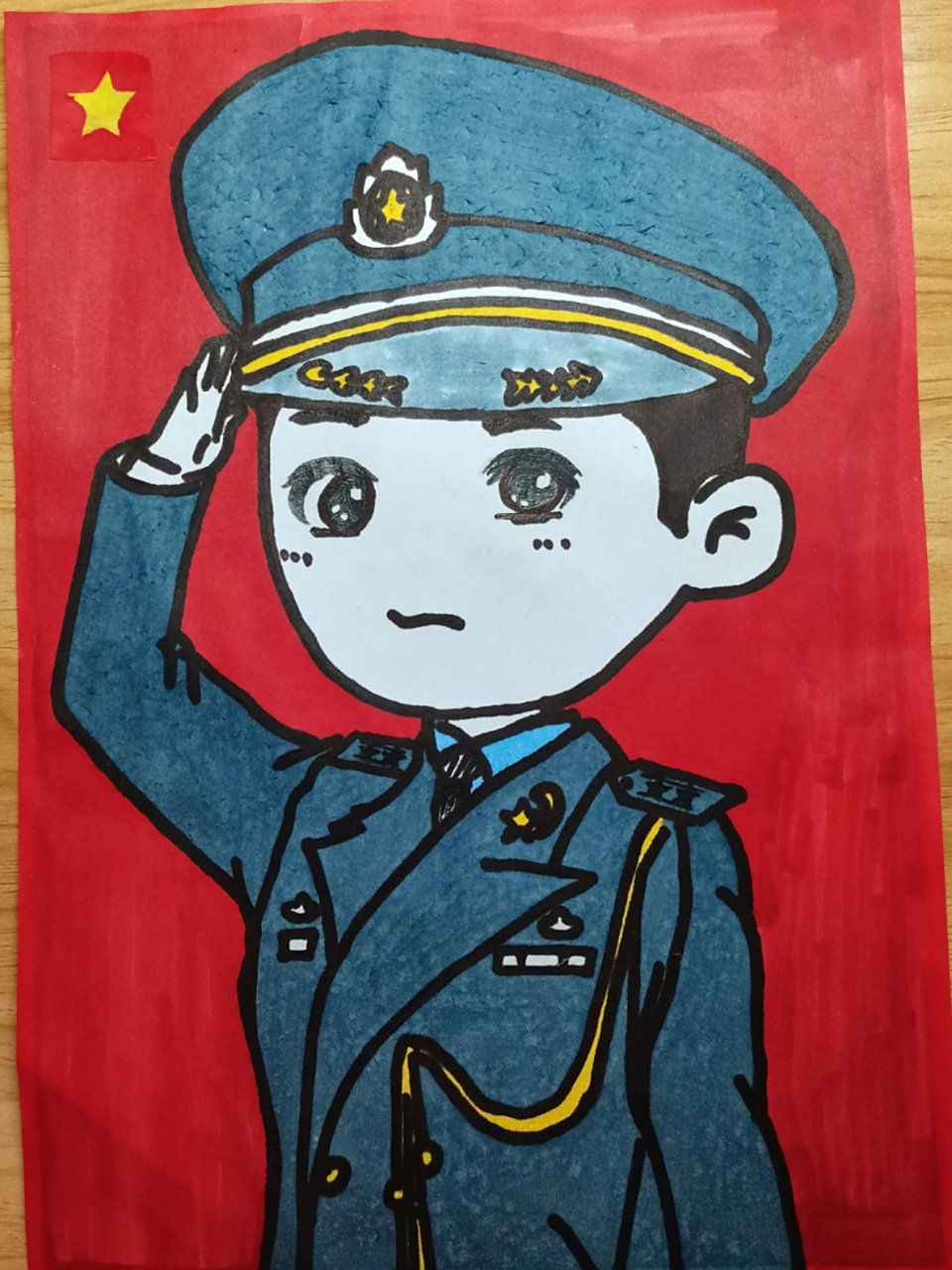 致敬警察叔叔9499警察叔叔简笔画 简笔画