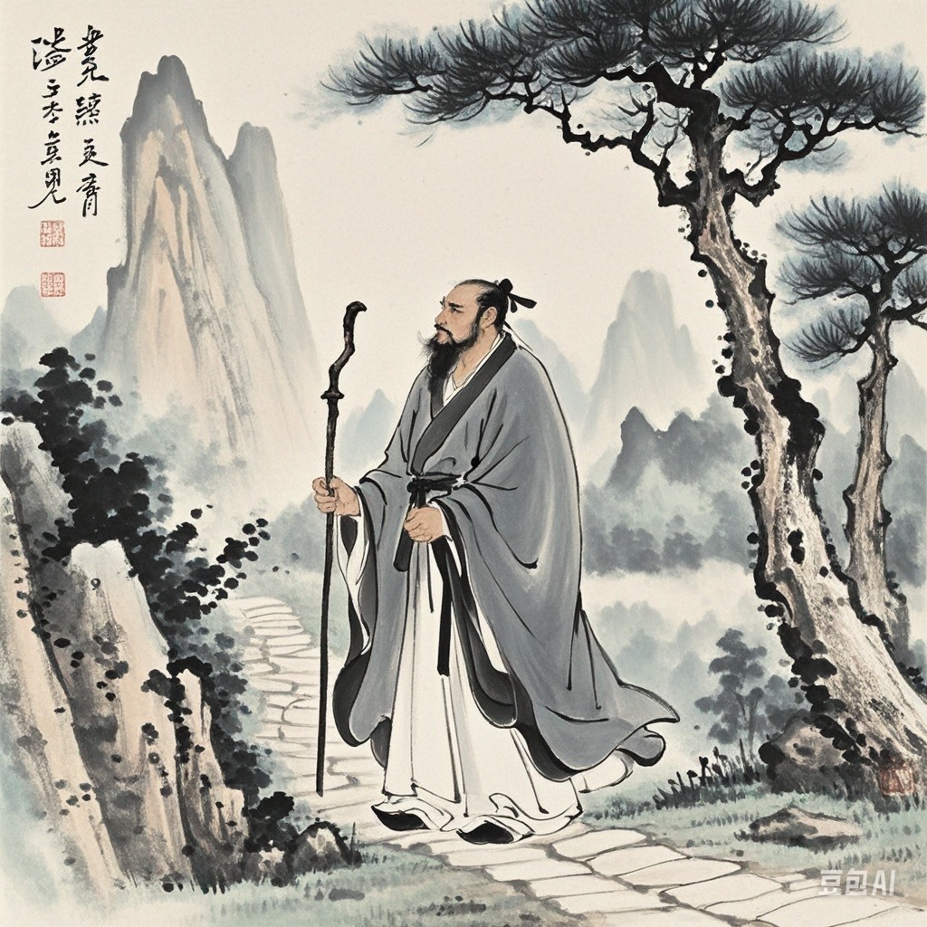 求真访道不计年,岁月悠悠似飞烟. 终日闻听客谈玄,话语缥缈如云巅