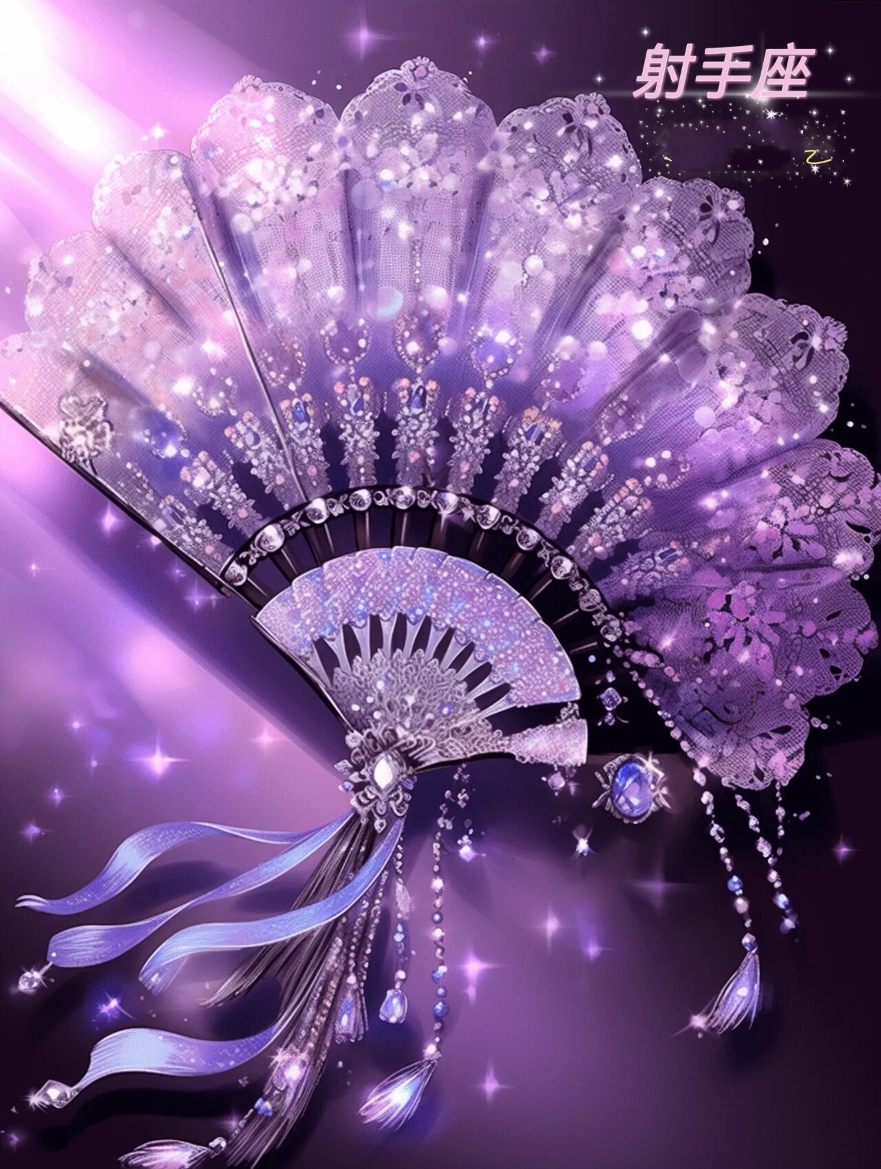 十二星座专属彩色公主扇子,公主请对号入座   
