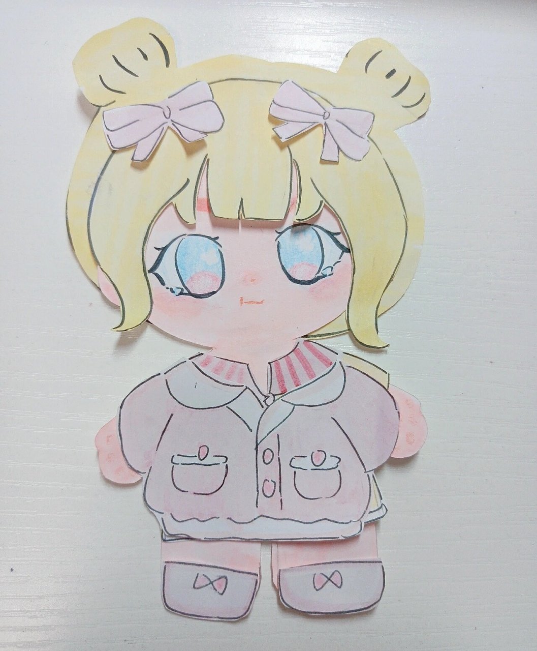 自制棉花纸娃娃换装书u 0762 ` u 自制换装书  纸娃娃衣服有些