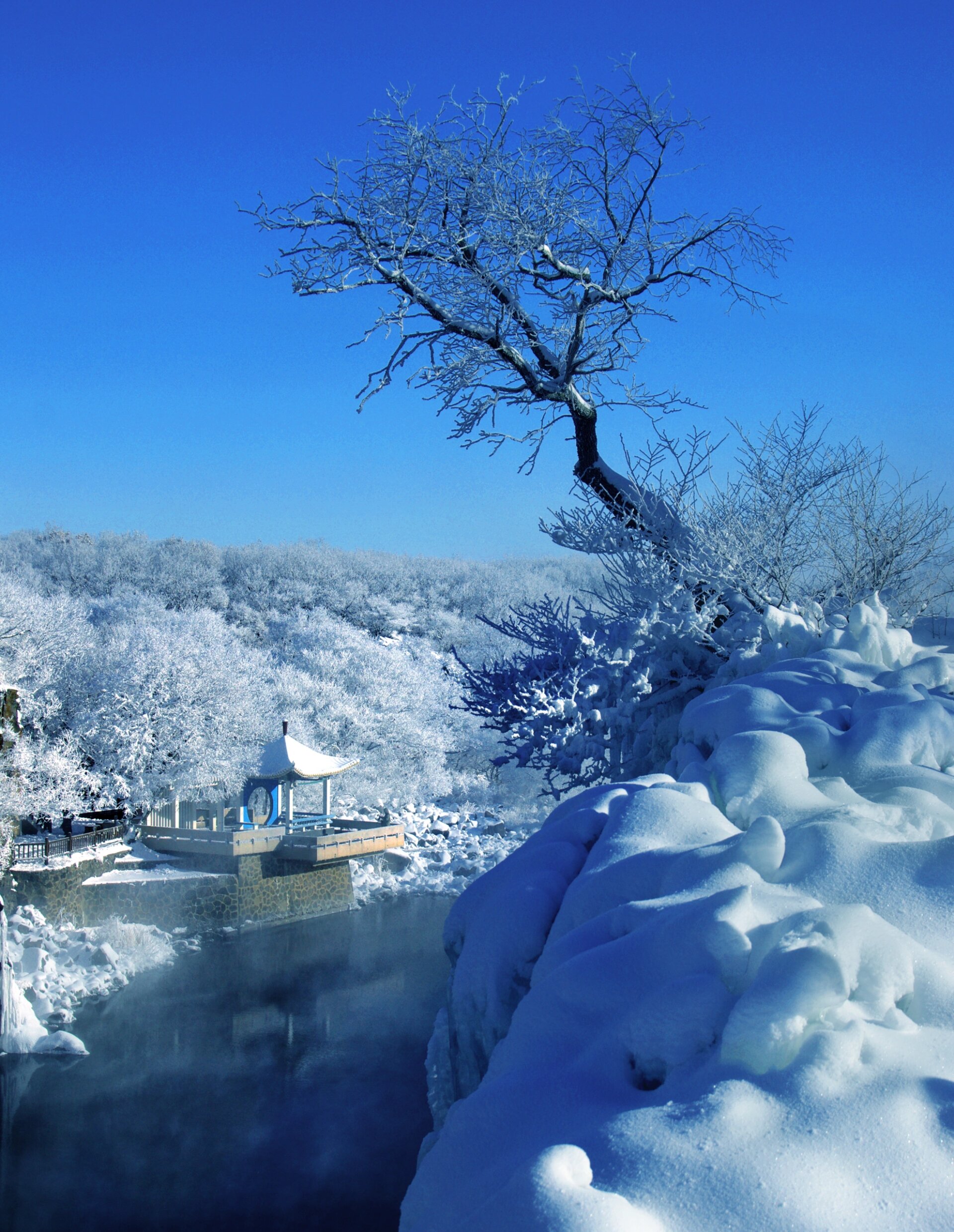 牡丹江雪景图片