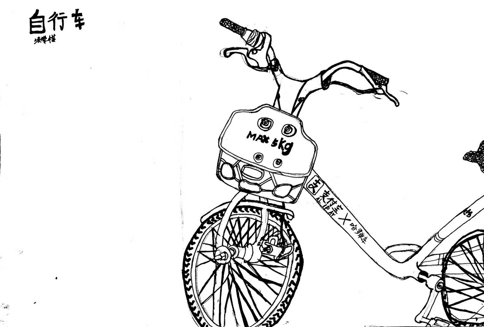 单车线描写生 《单车写生》 不同的角度,不同的局部,诠释不同的美.