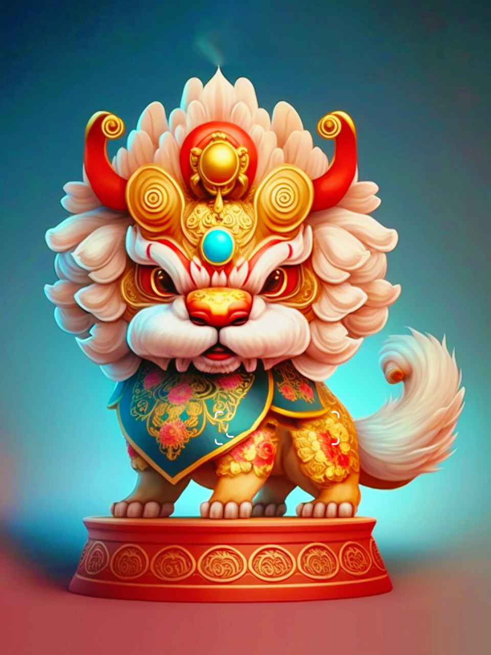 中国舞狮 表演中狮子颜色有不同寓意,黄色为刘备狮:代表贵气,祥和.