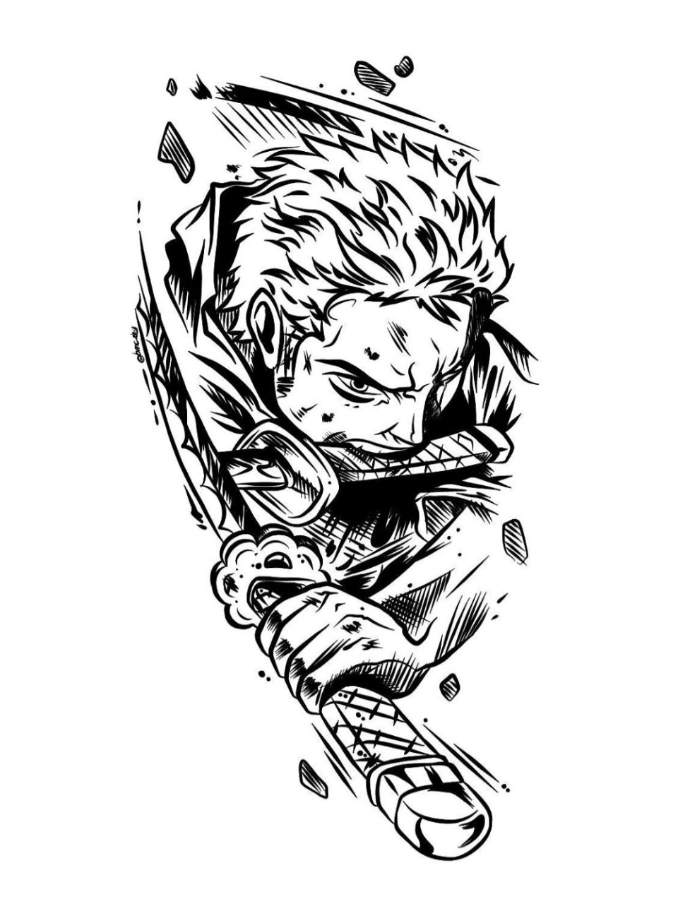 海贼王索隆系列手稿