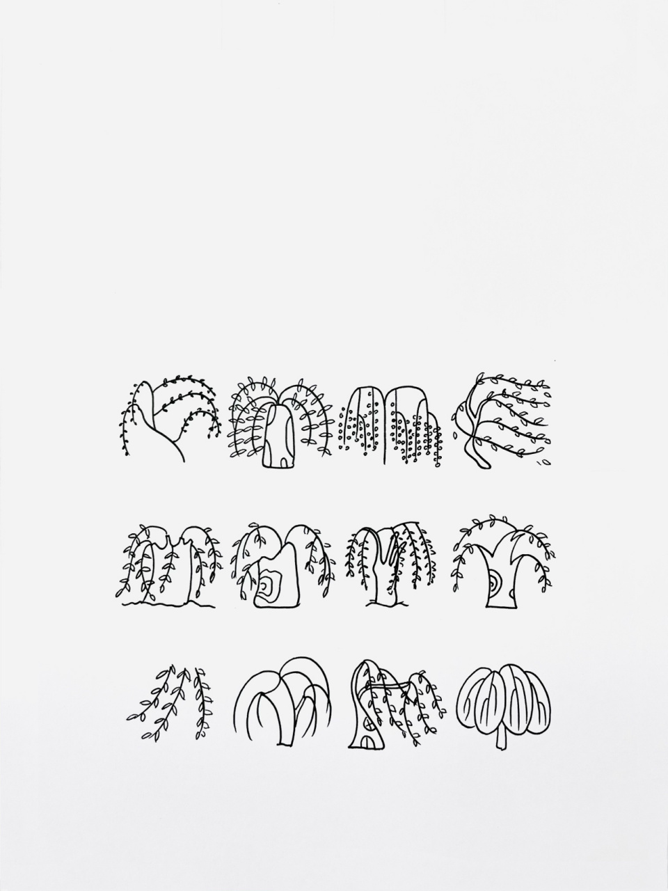 【简笔画】柳树98 分享一组植物类简笔画—98 还喜欢什么,大家
