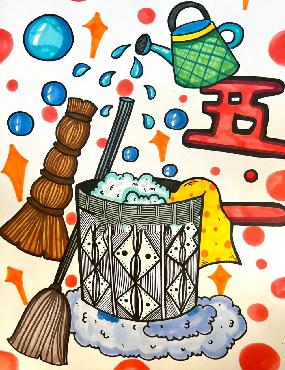 第660幅 | 《五一劳动主题画》77线稿 949915五一劳动节主题