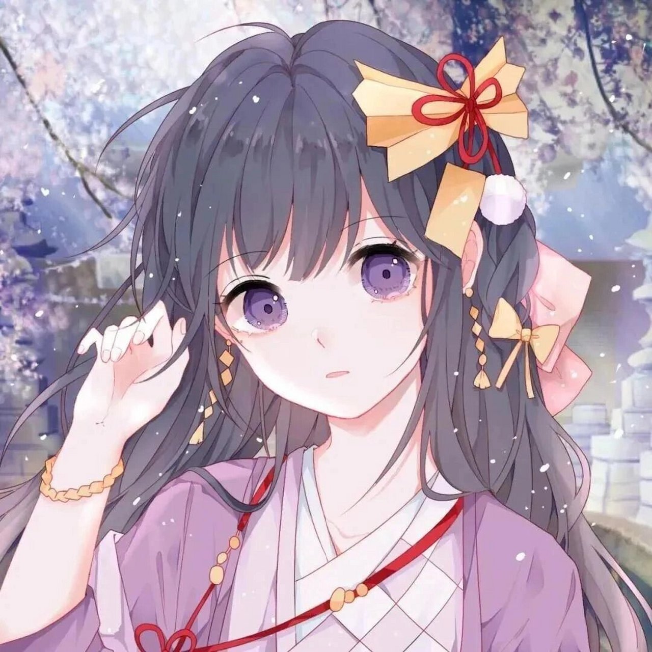 闺蜜头像 | 唯美仙气飘飘的动漫女生头像 春日不迟 相逢会有时