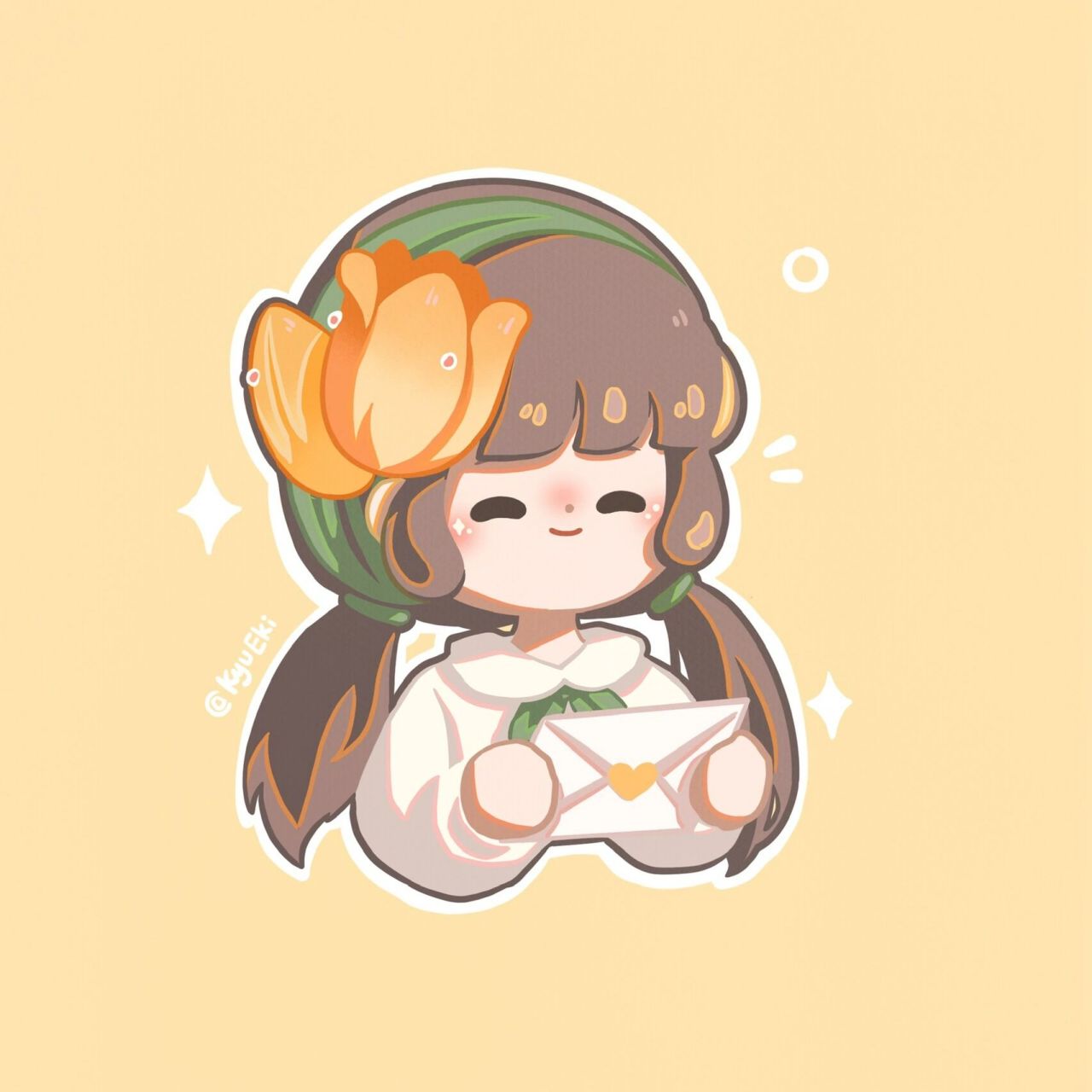 春日限定93双色郁金香女孩头像|原创 前两天车子开过外滩,一片片的