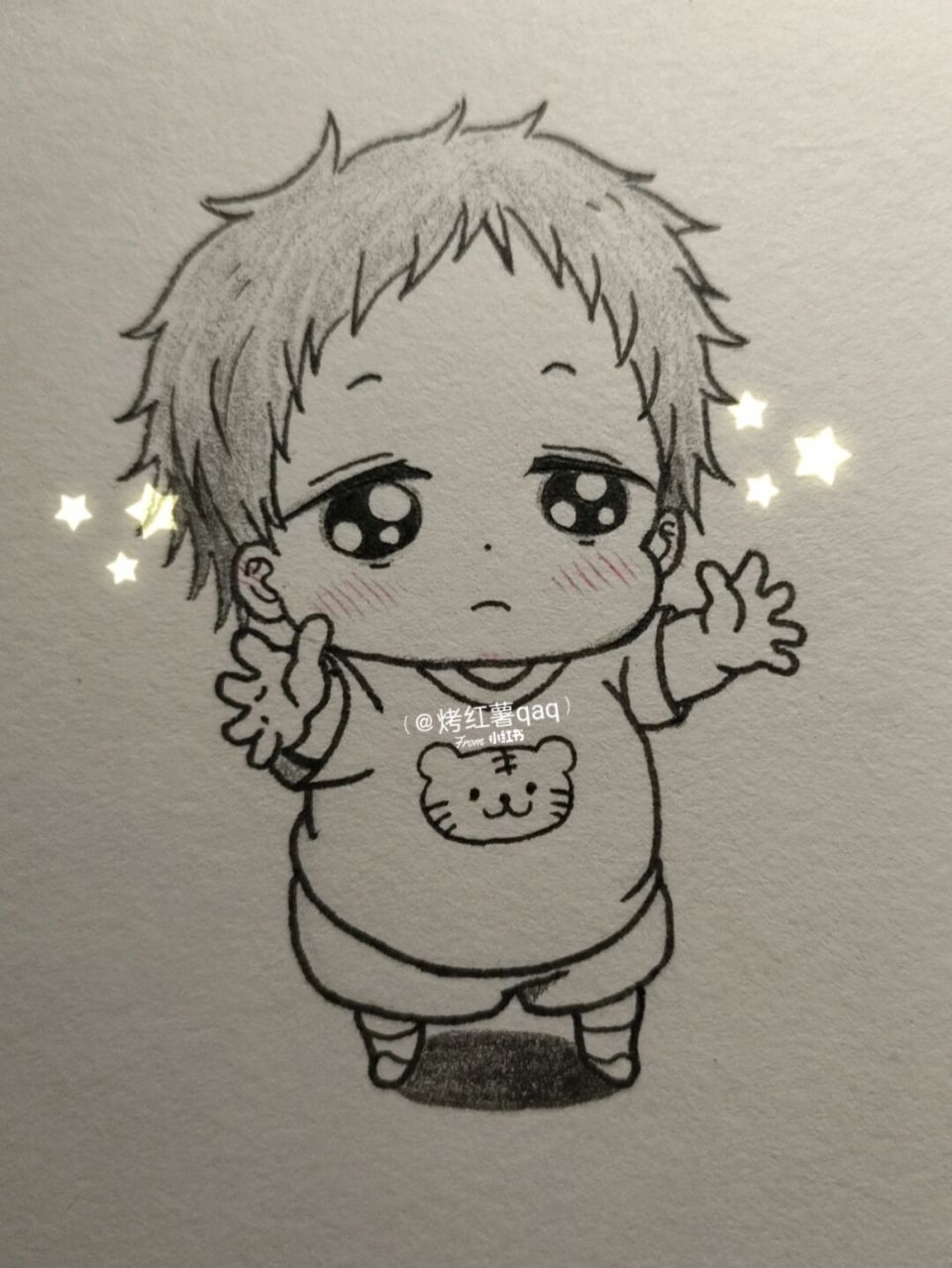 教你画一只求抱抱的虎太郎! 这样巴巴的小眼神谁受得了?