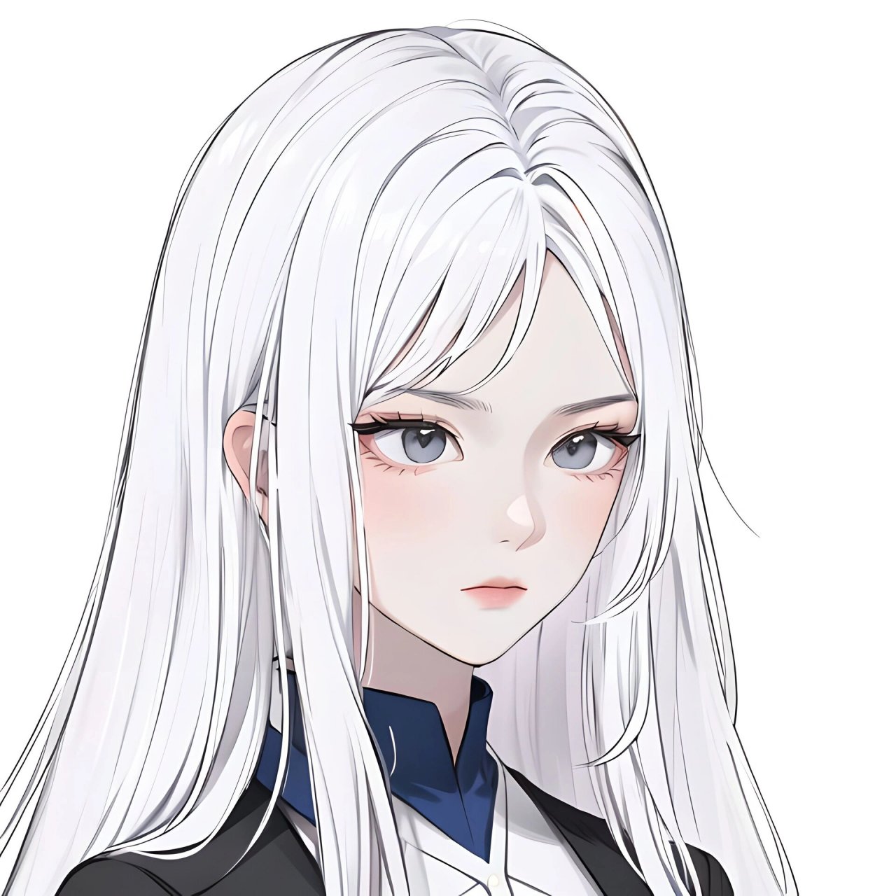 清冷气质白发御姐