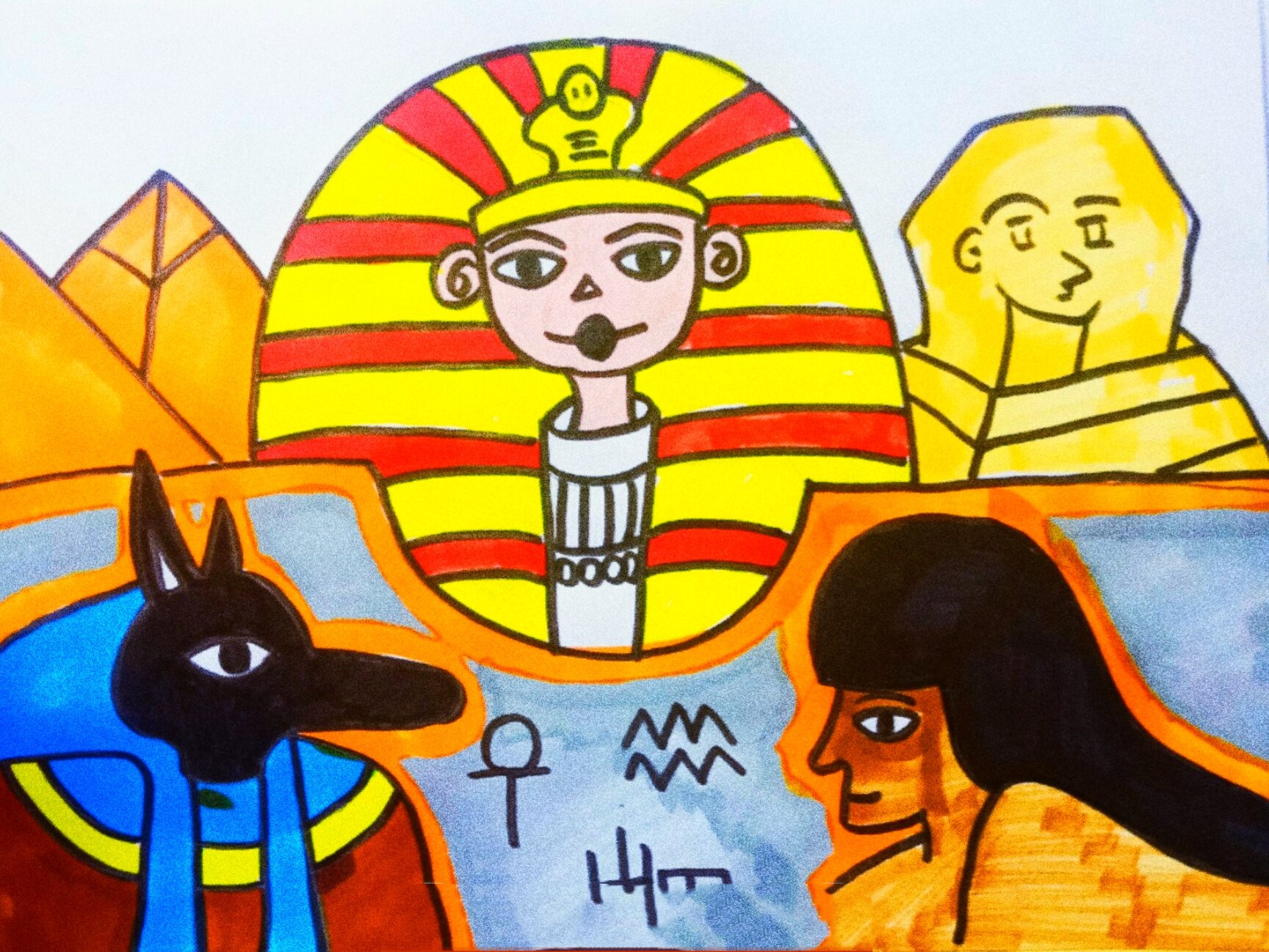 埃及 正面律 儿童画