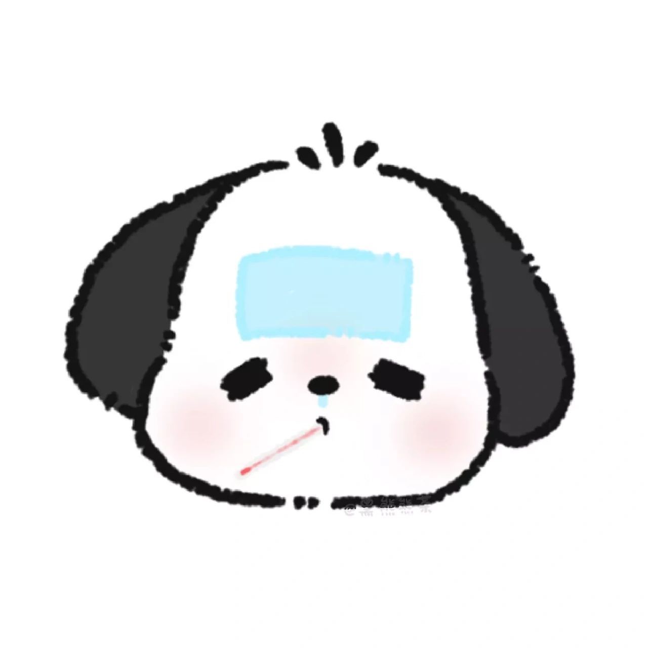 委屈屈!生病发烧战损版三丽鸥可爱手绘头像