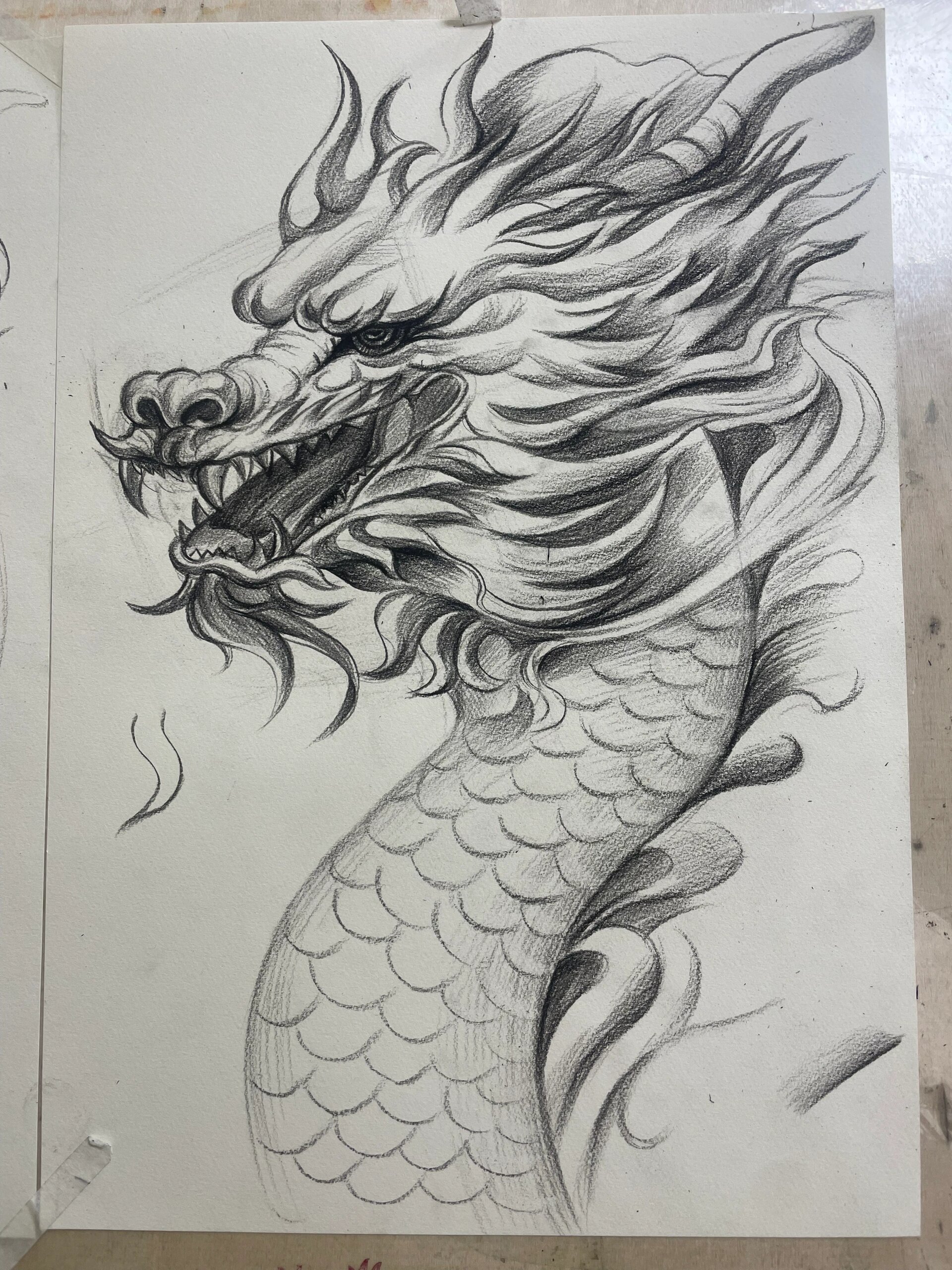 素描龙范画 临摹作品