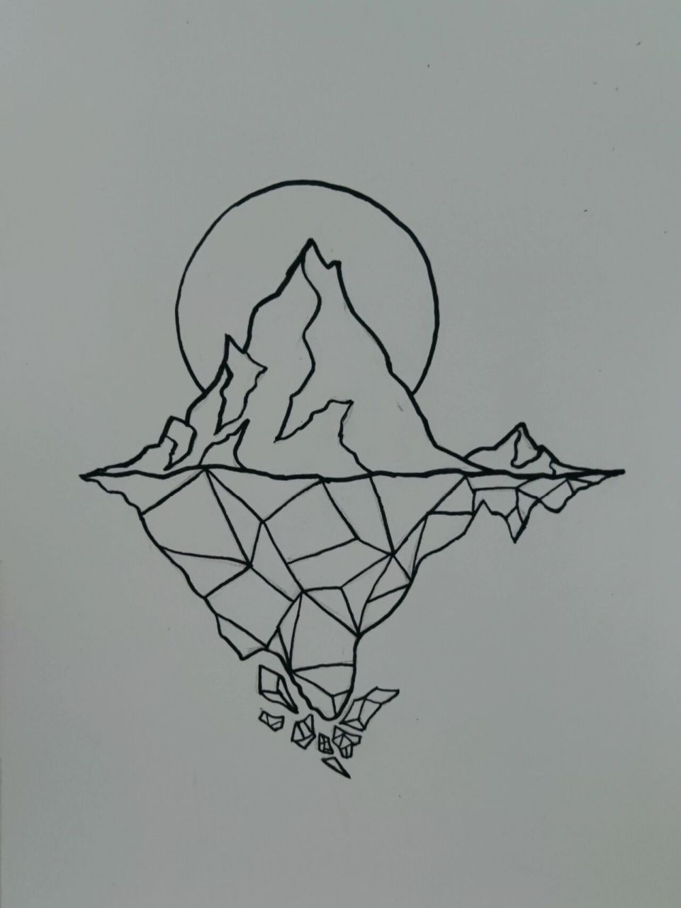 【天空之城黑白简笔画】手绘线描插画 为了防止我下个月又乱花钱,我