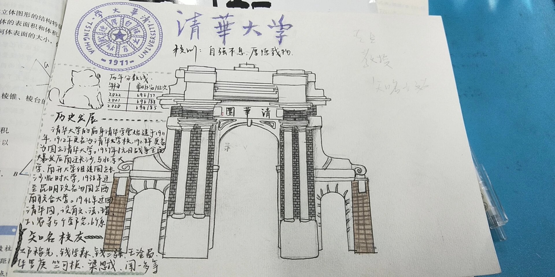 清华大学手抄报