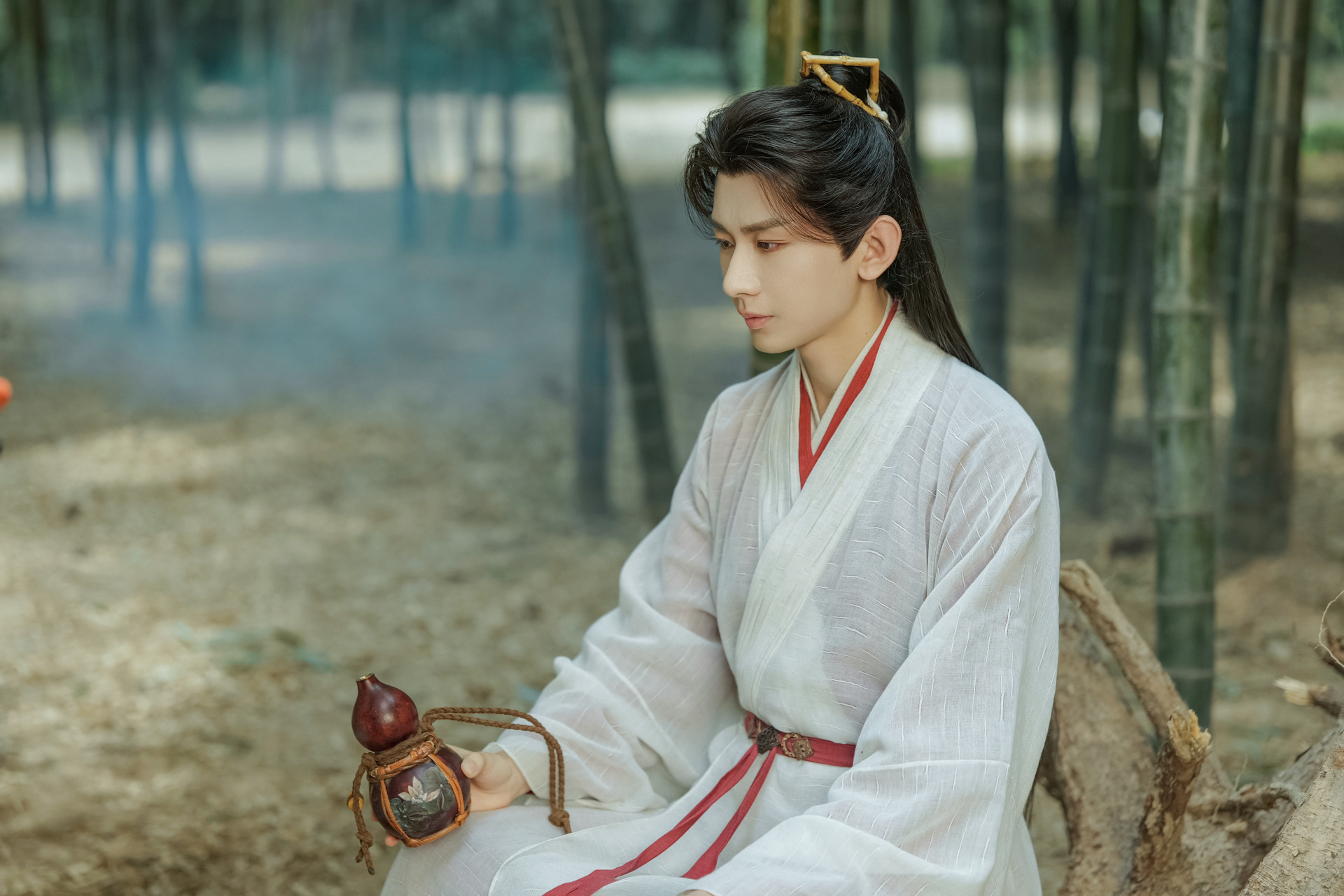 『莲花放大镜』竹林剑影相辉映,手执酒壶抒胸臆,李莲花@成毅 剧照送达