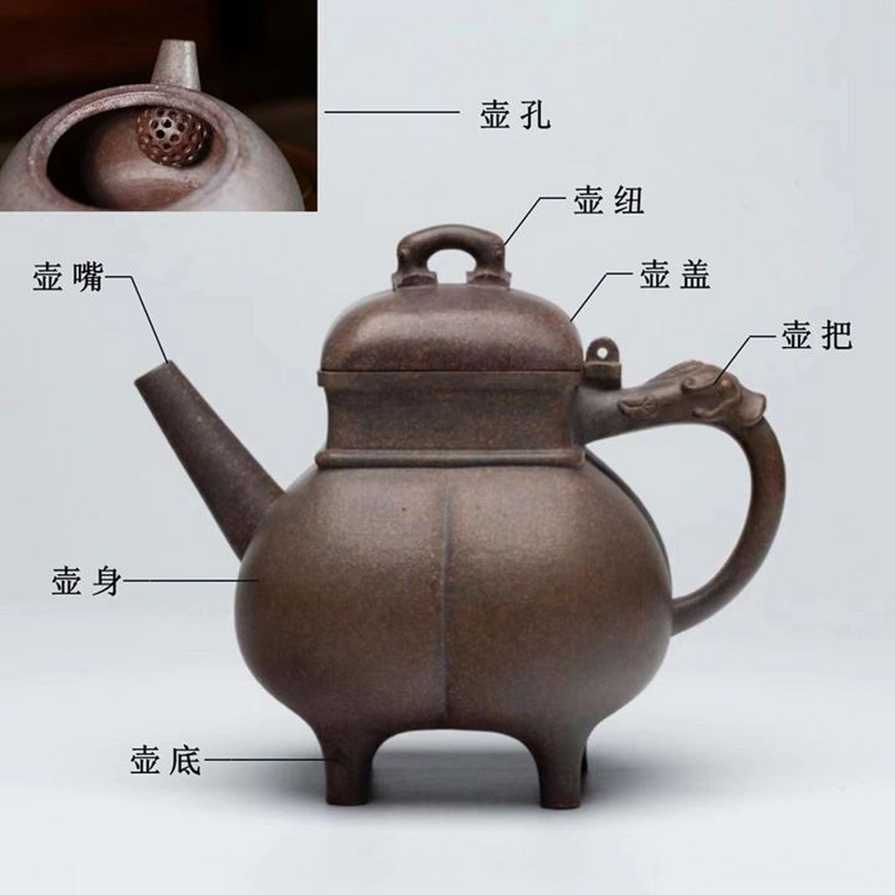紫砂科普 | 紫砂壶结构详细图解(建议收藏 紫砂壶造型虽然千变万化