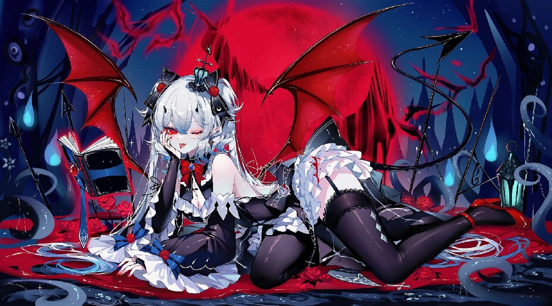 这样的红眼恶魔你们喜欢吗? 作者:sheya 是国内画师哦!