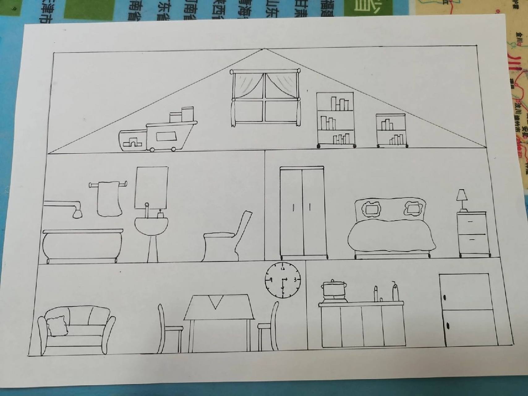 六年级my house我的房子手抄报